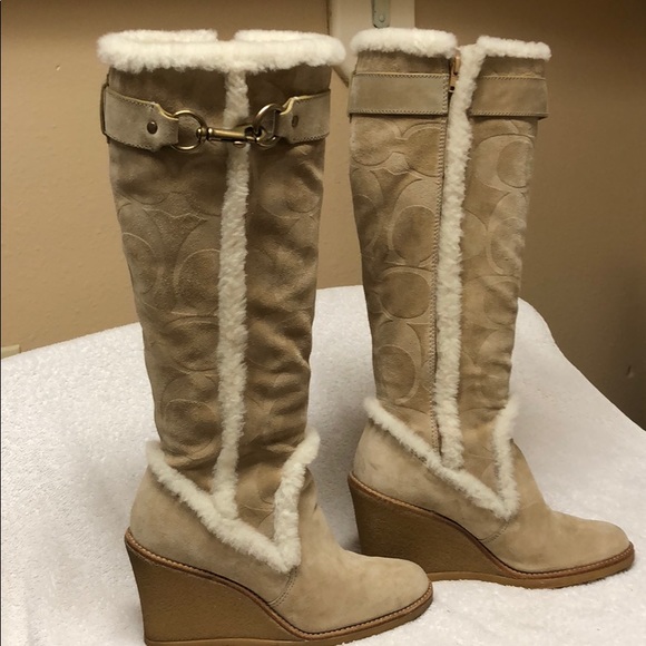 Coach Shoes - Coach suede boots